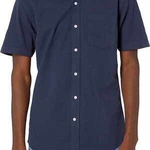 Amazon Essentials Men's Regular-Fit Short-Sleeve Pocket Oxford Shirt