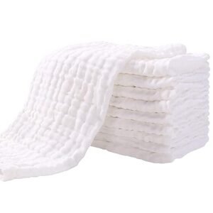 Yoofoss Muslin Burp Cloths for Baby 10 Pack